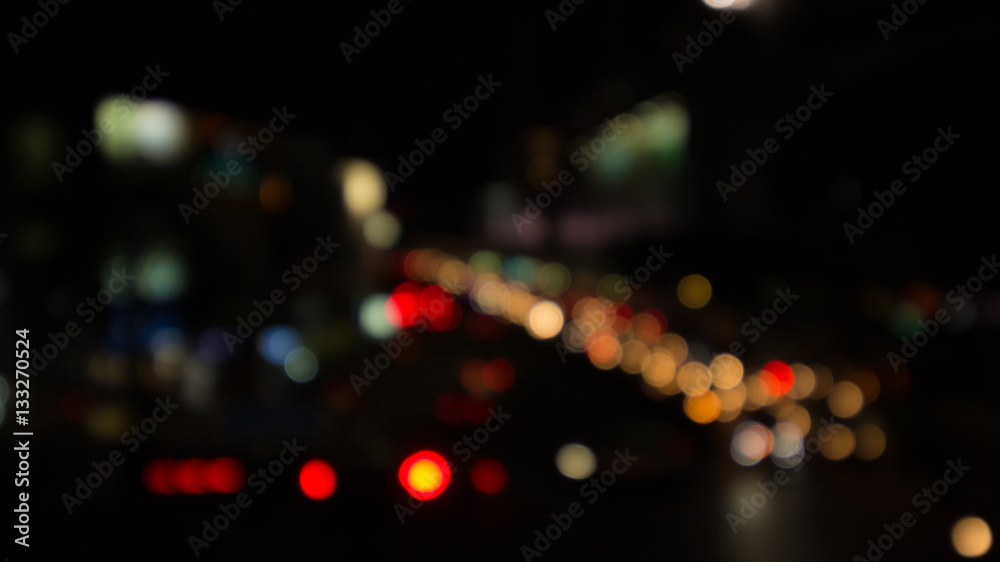 Fototapeta premium Blurred image of lights