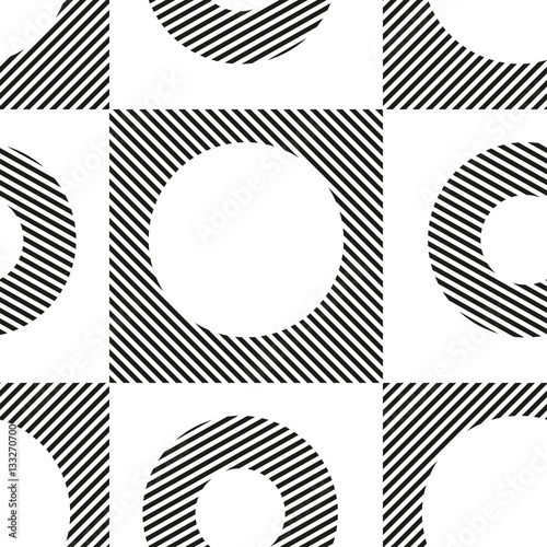 Abstract stripped geometric seamless pattern. Vector Illustration. eps10