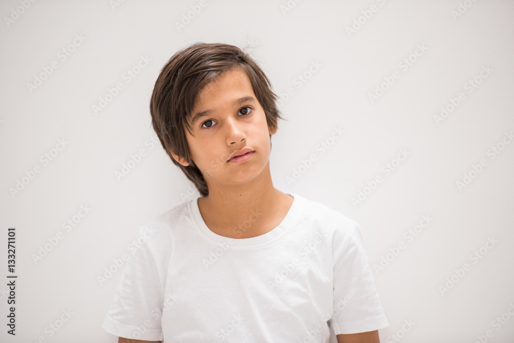 A boy posing in studio