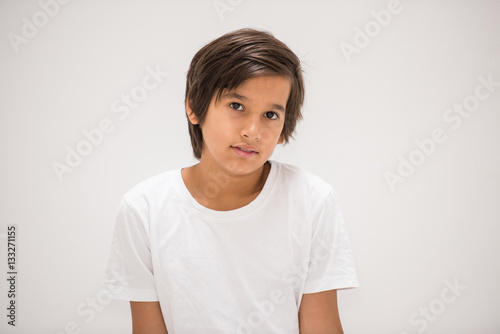 A boy posing in studio