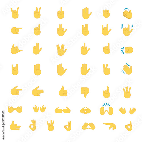 Gestures emoji vector.