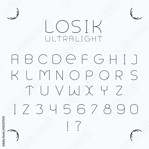 Losik Ultralight font.