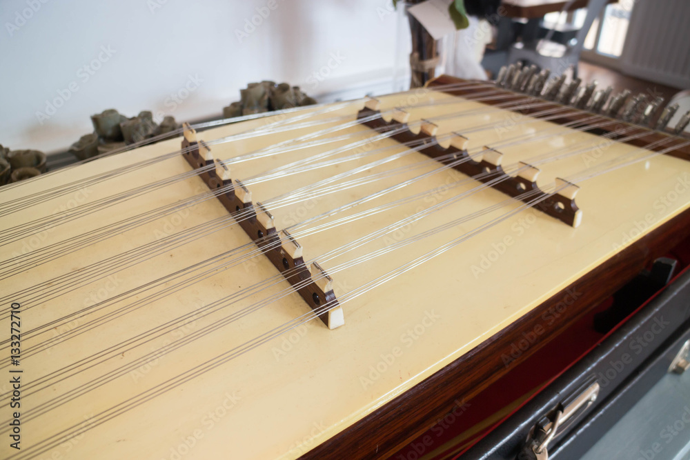 Wooden Thai dulcimer traditional musical instrument Wooden Thai dulcimer traditional musical instrument