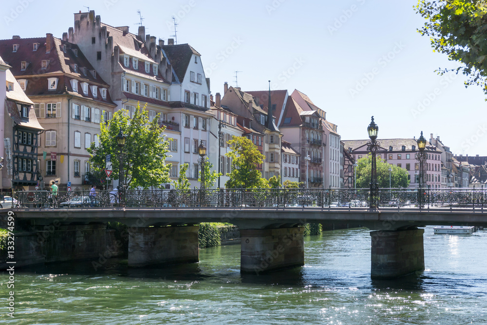 STRASBOURG, FRANCE - August 23, 2016 : Street view of Traditiona