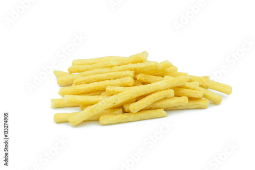 French fries isolated on white background..