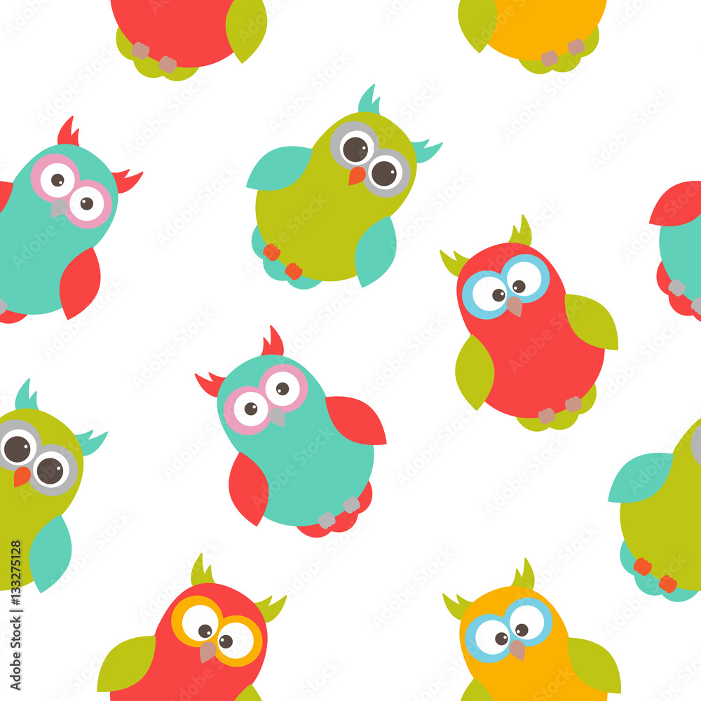 Vector seamless texture with birds. Vector seamless texture with birds.