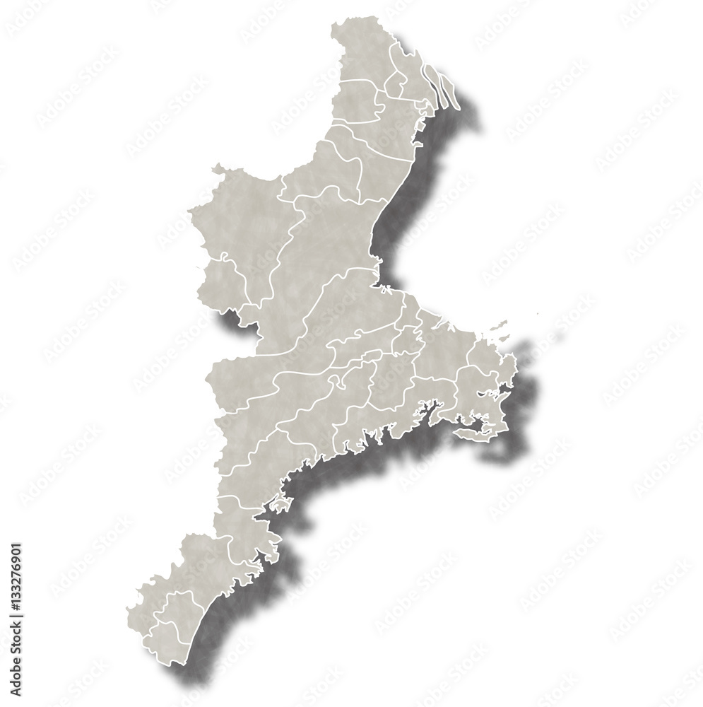 Obraz premium 三重 日本 地図 アイコン 
