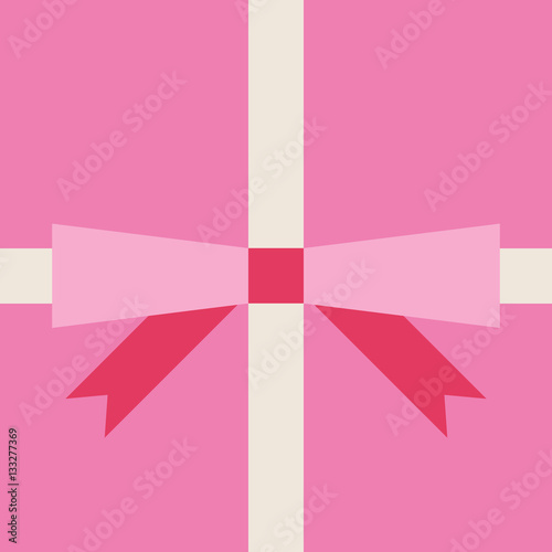 Gift - pink vector illustration.