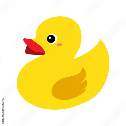 duck bathing flat icon