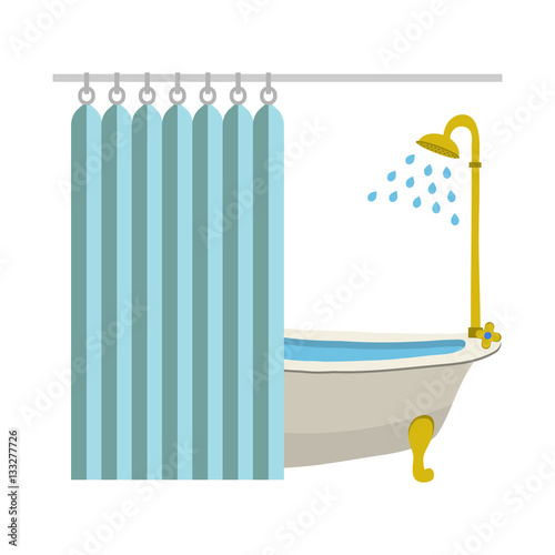 bathtub flat icon