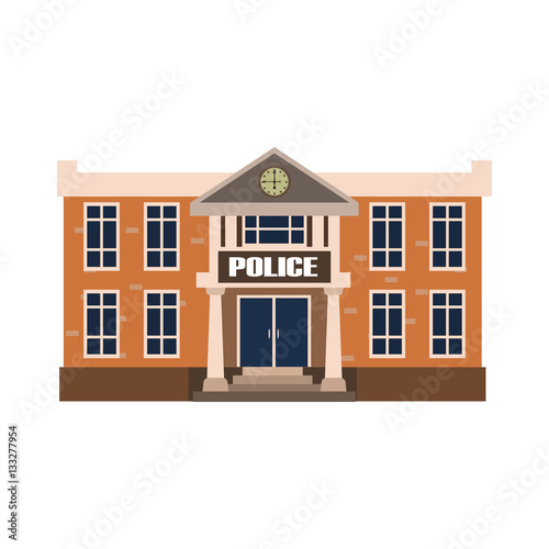 police station flat icon