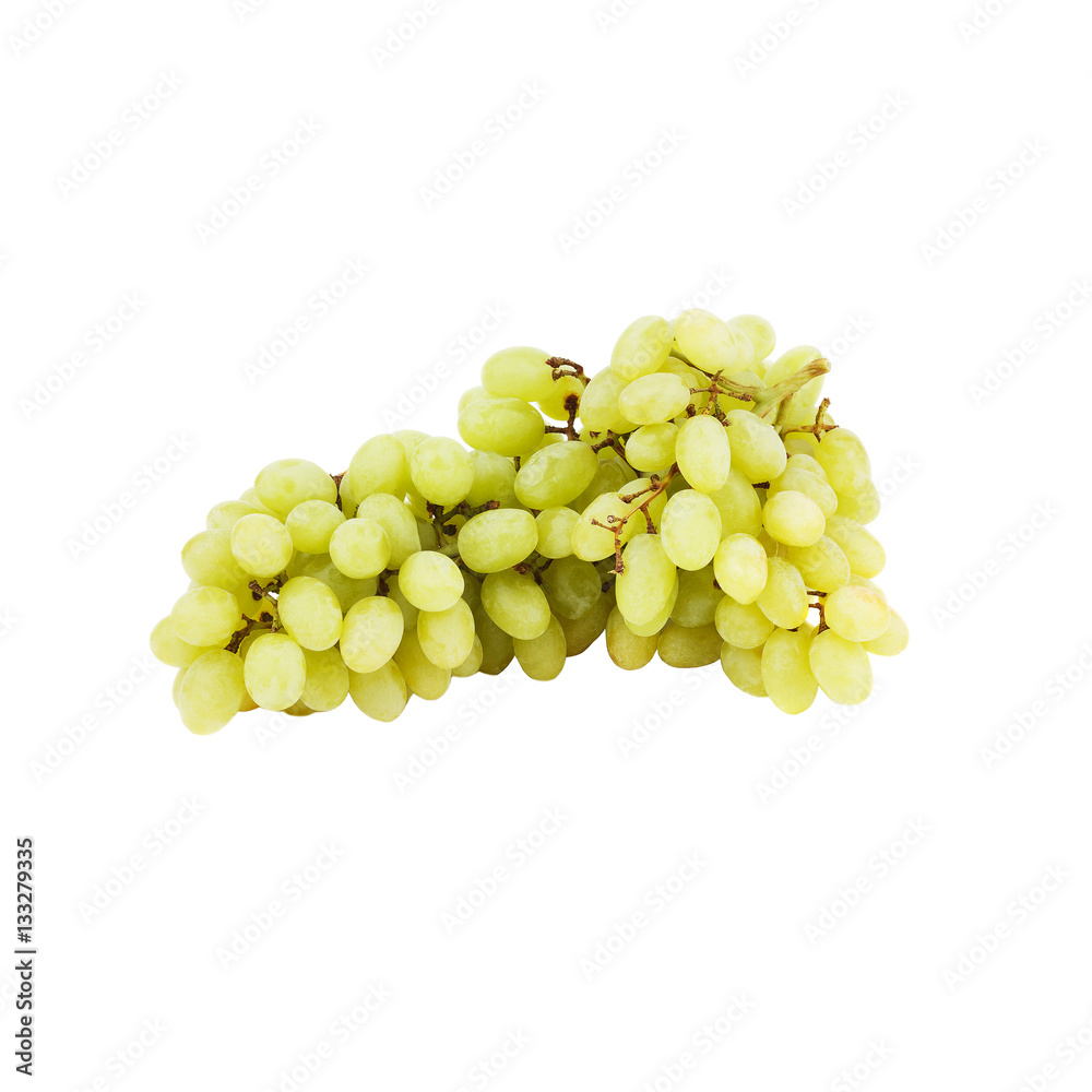 Bunch of green grape, isolated on white Bunch of green grape, isolated on white