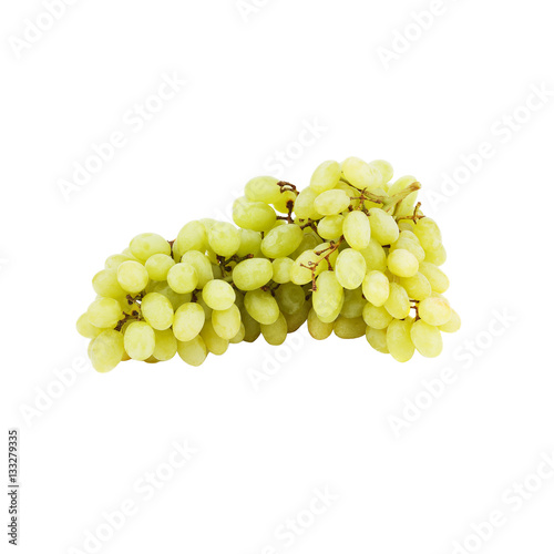 Bunch of green grape, isolated on white