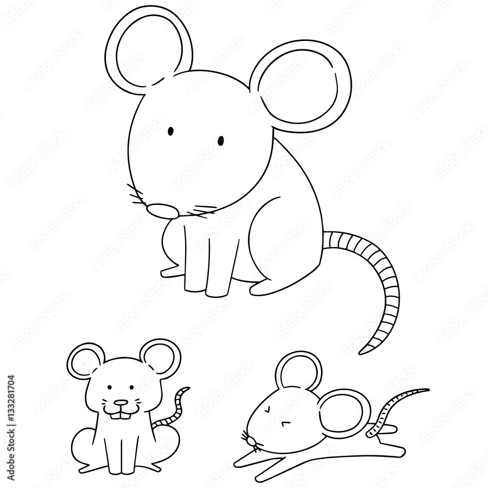 Fototapeta premium vector set of mouse