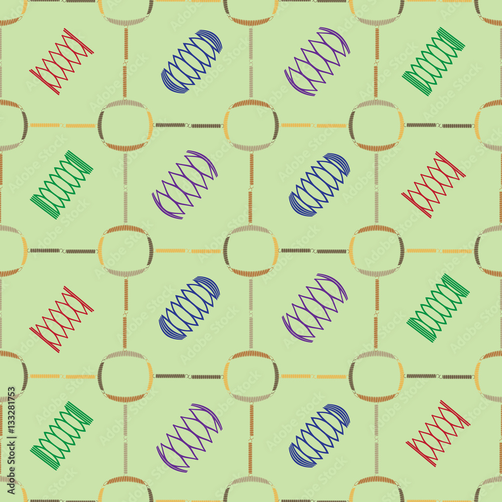 seamless background with shock absorbers and springs seamless background with shock absorbers and springs