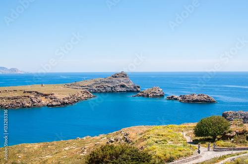 View from above to Saint Pauls Bay from the Acropolis