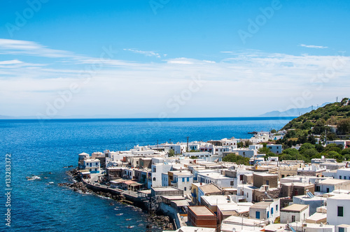 View from above to Saint Pauls Bay and Lindos city from the Acropolis