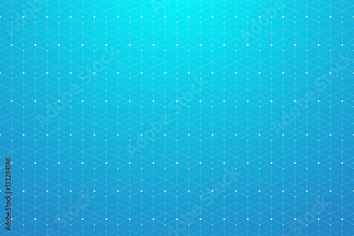 Geometric pattern with connected line and dots. Graphic background connectivity. Modern stylish polygonal backdrop for your design. Vector illustration.