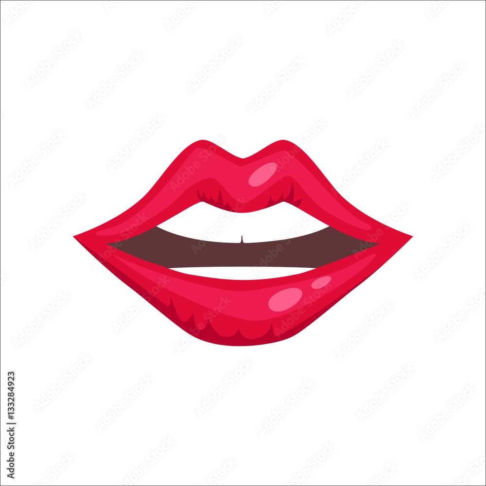 Woman lips vector illustration.
