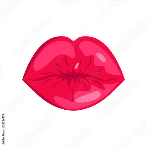 Woman lips vector illustration.