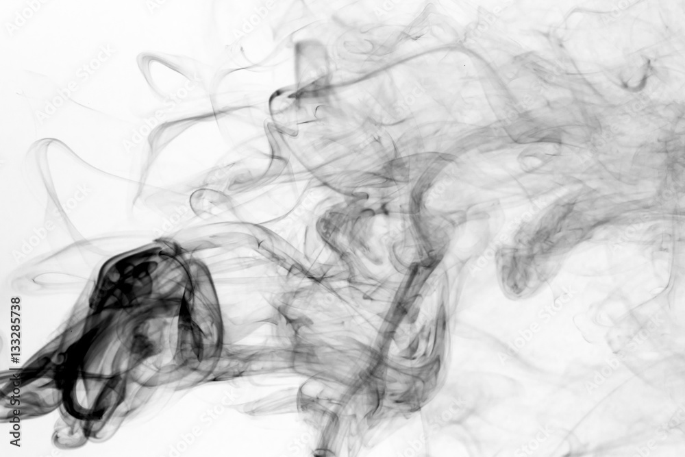 Toxic fumes movement on a white background. Toxic fumes movement on a white background.