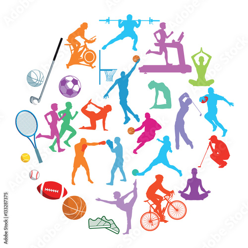 Sport Illustration Kollektion isoliert