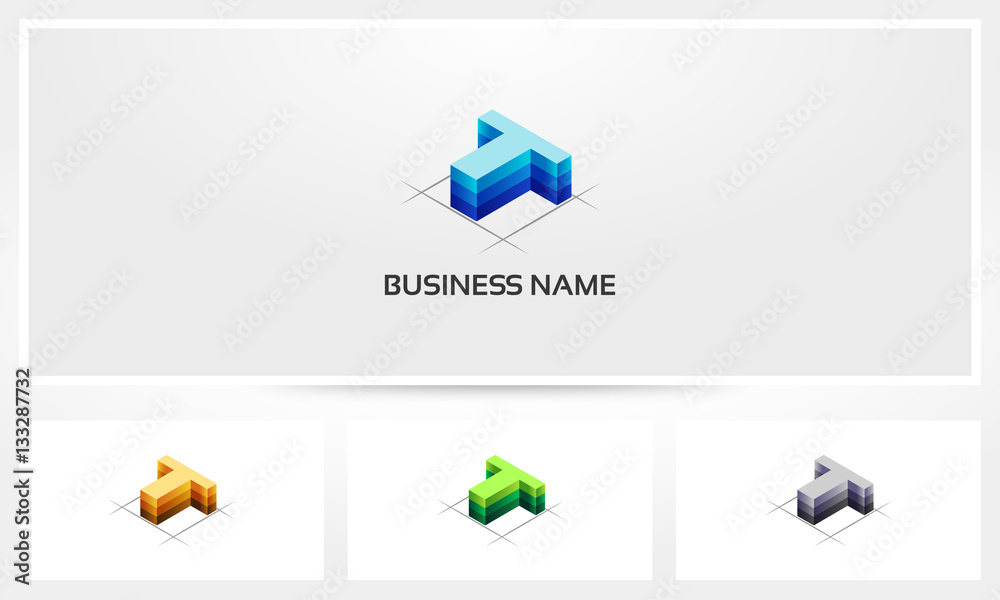 Letter T Stack Block Logo Stock Vector | Adobe Stock