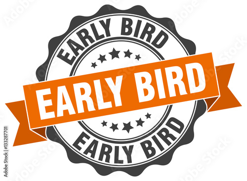 early bird stamp. sign. seal