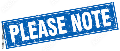 please note square stamp