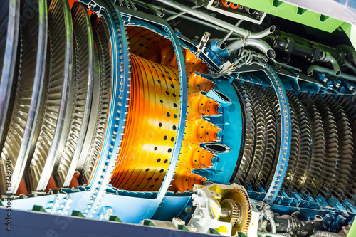 Fotografie Jet engine inside.