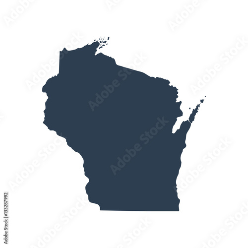 map of the U.S. state  Wisconsin 
