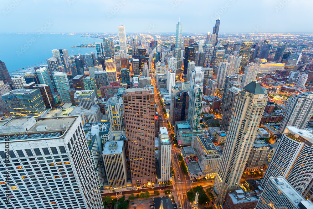 Obraz premium Chicago cityscape at coast