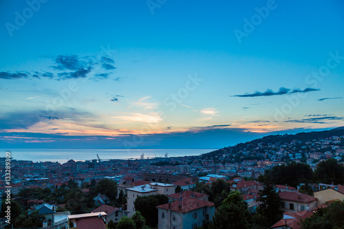 sunset on the city of Trieste © zakaz86