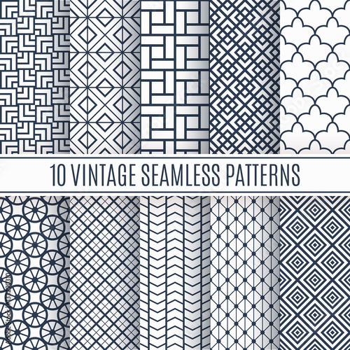 Blue line seamless patterns for universal background