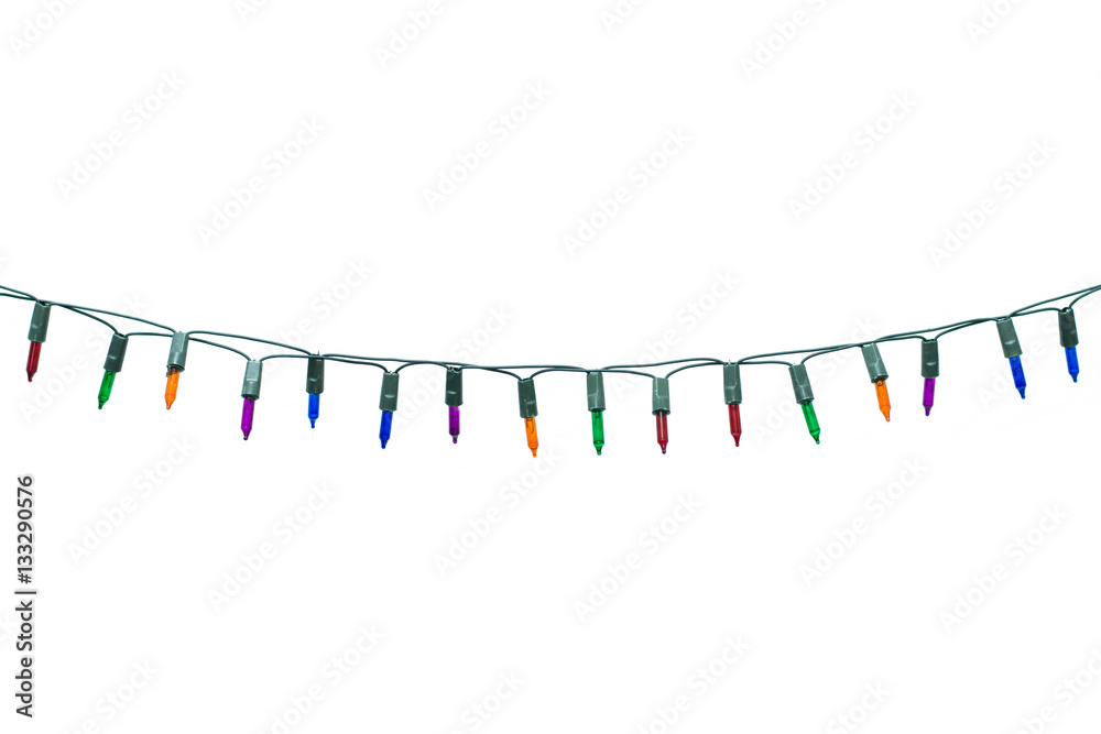 Christmas lights isolated on white Christmas lights isolated on white