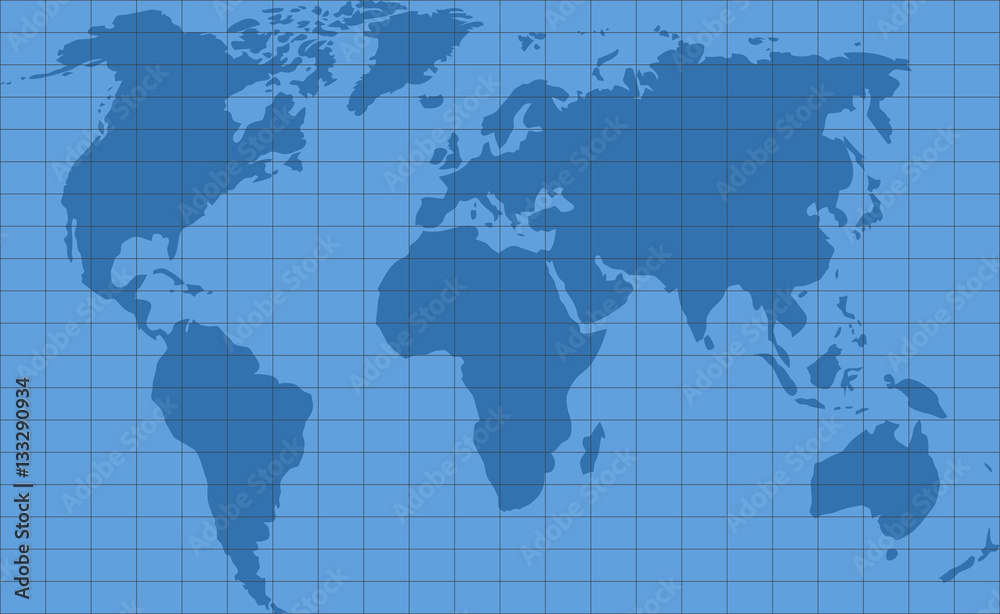 Graticules world map