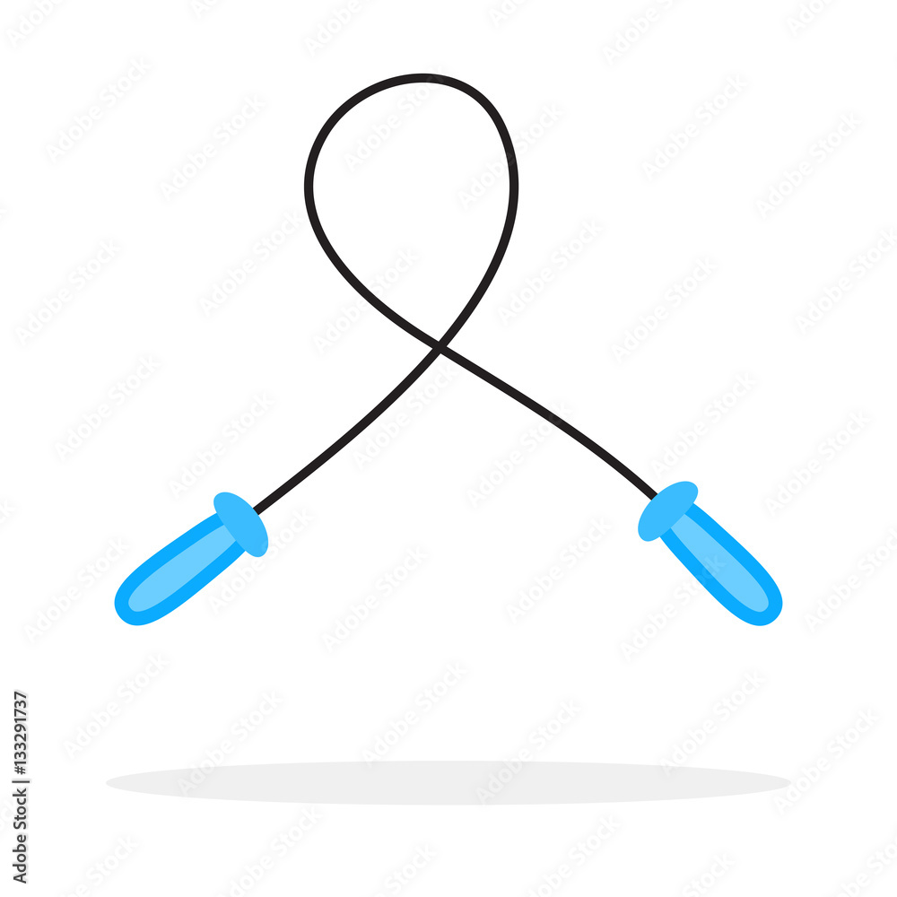 Skipping rope isolated vector Skipping rope isolated vector