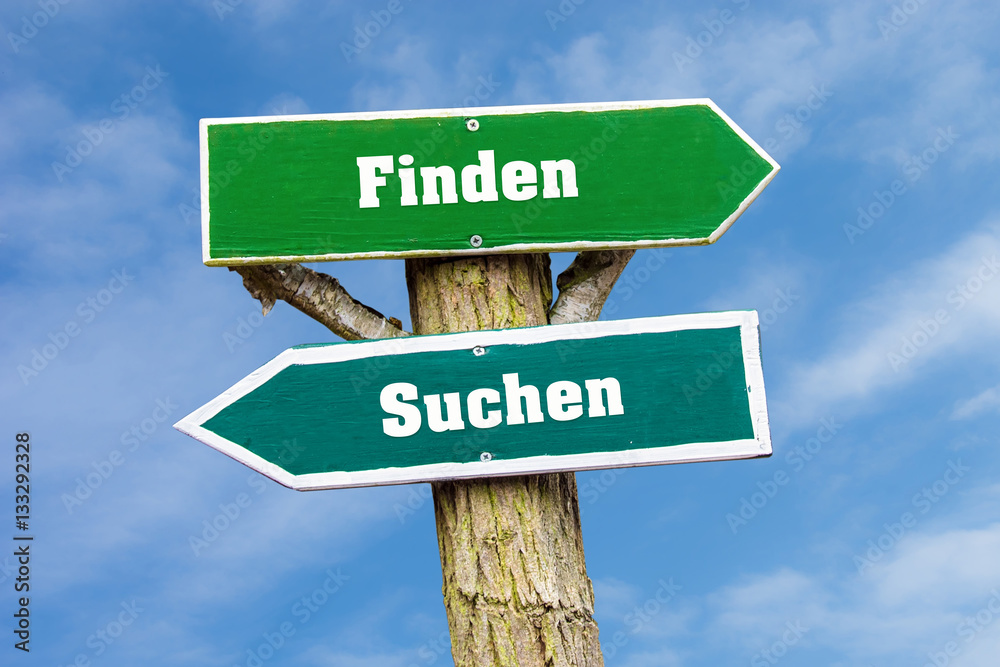 Fototapeta premium Schild 127 - Finden