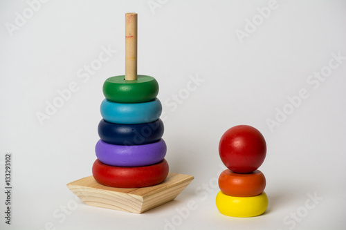 rainbow stacker game for kids isolated