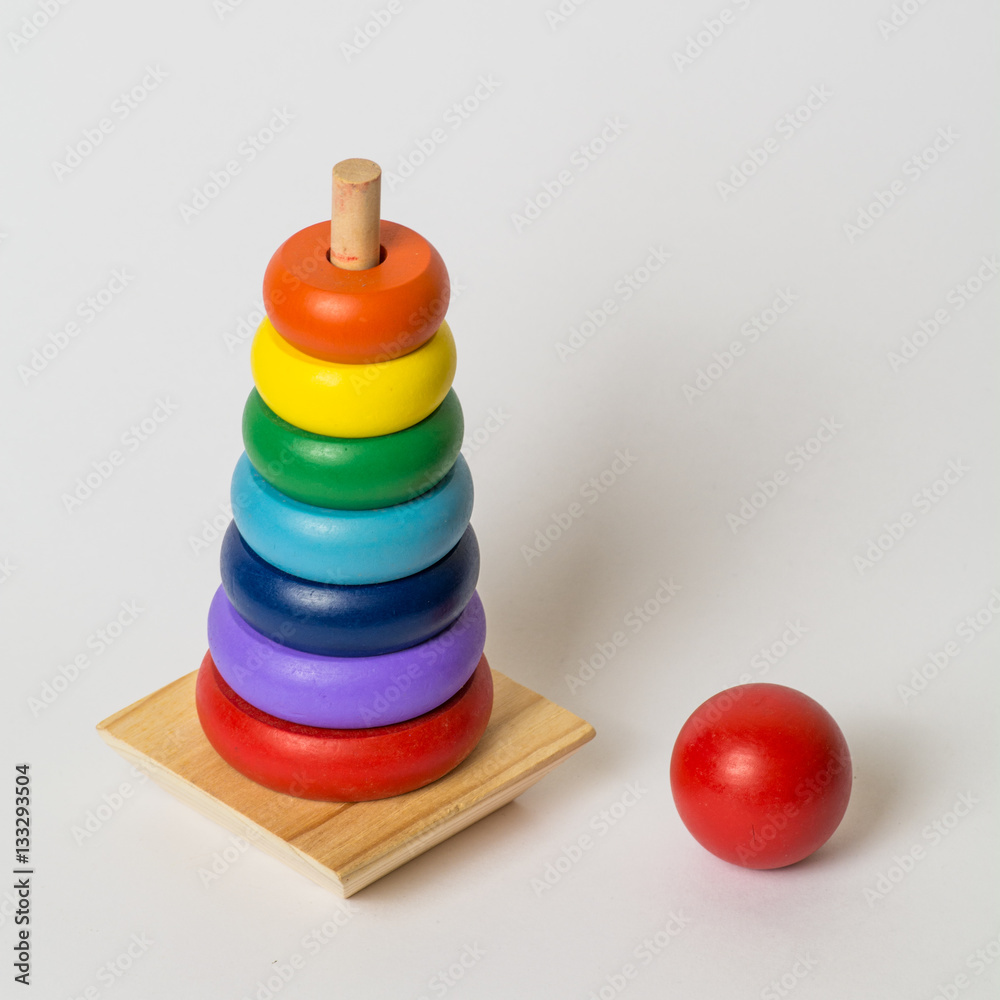 rainbow stacker game for kids isolated rainbow stacker game for kids isolated