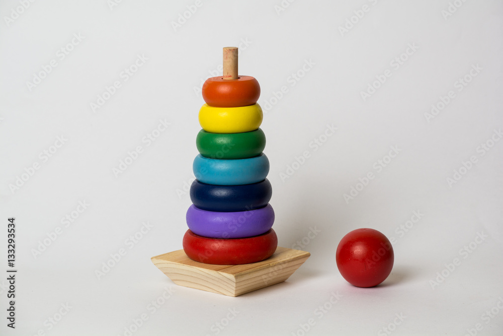 rainbow stacker game for kids isolated rainbow stacker game for kids isolated