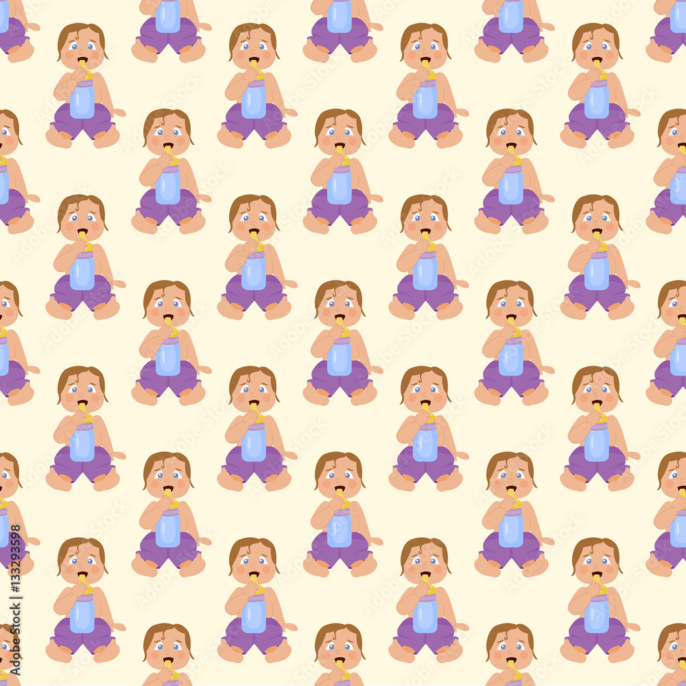 Baby kid seamless pattern vector. Baby kid seamless pattern vector.