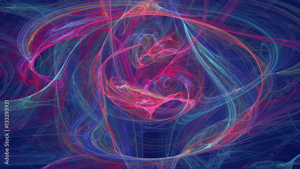 Fototapeta premium Fraktal abstrakt wallpaper Hintergrund Farben Regenbogen 