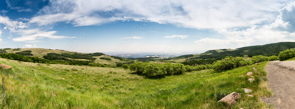 Green hills landscape