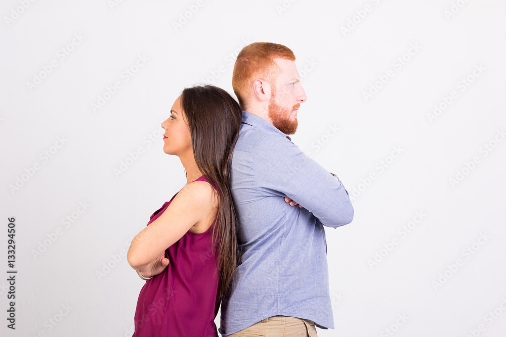 Naklejka premium Angry couple