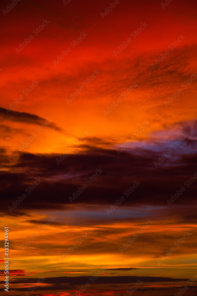Fiery Sunset or Sunrise in Costa Rica