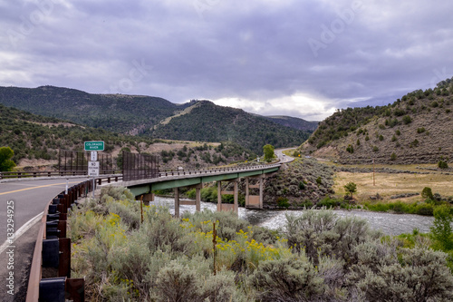 Colorado State Highway 131 crossing upper Colorado river at State Bridge
Bond, Grand County, Colorado, USA