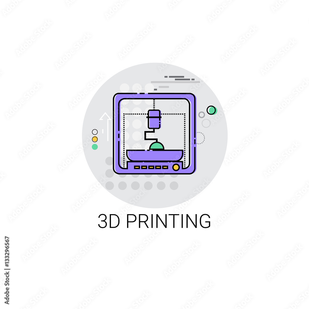 3d Printing Modern Technology Device Icon Vector Illustration 3d Printing Modern Technology Device Icon Vector Illustration