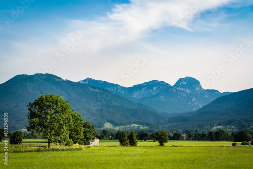 Das Wendelsteinmassiv fotografiert aus dem Auer Weitmoos