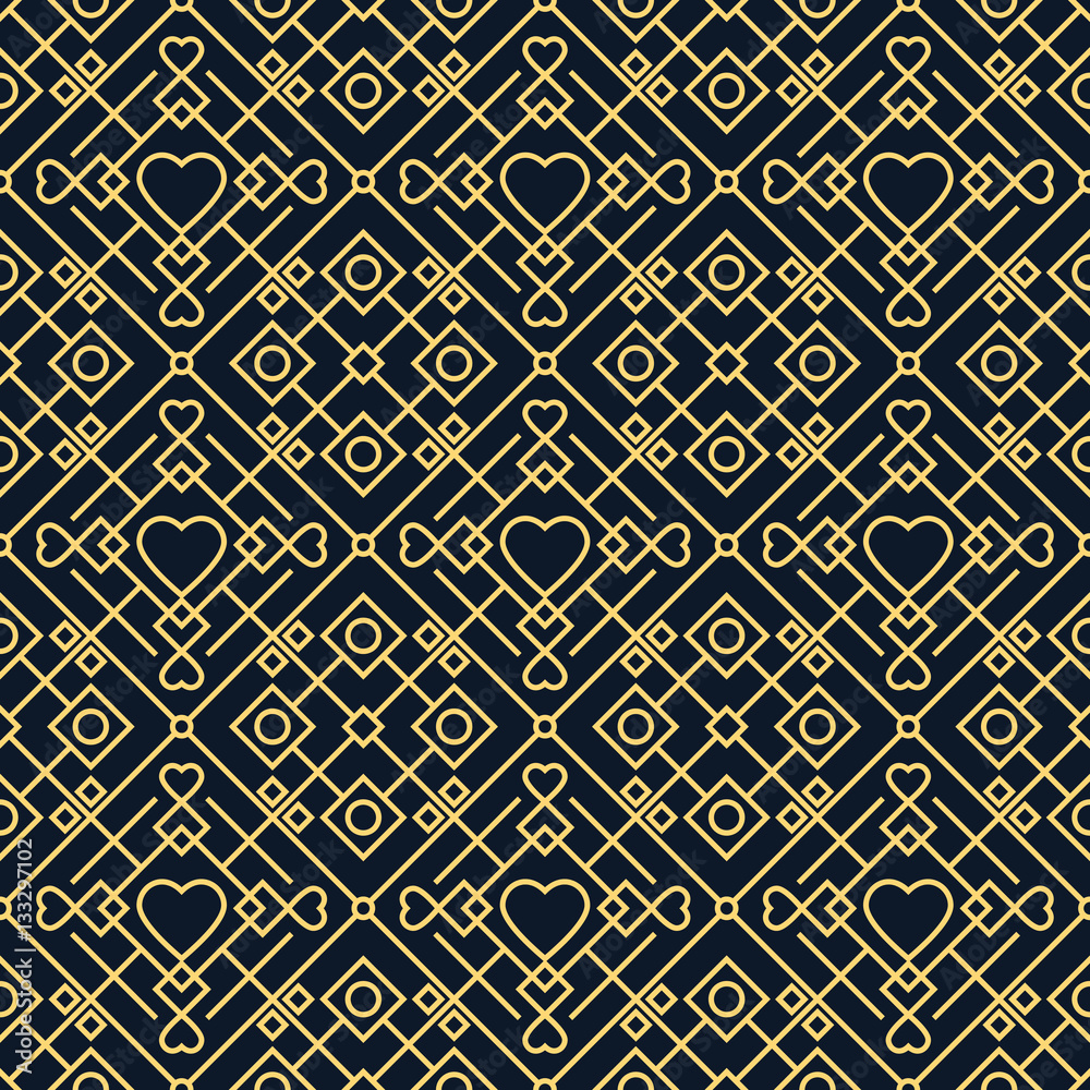 Golden romantic luxury seamless pattern Golden romantic luxury seamless pattern